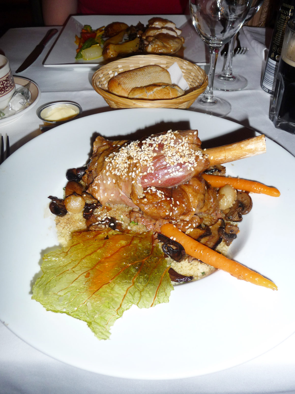 Image shows a main course from walt's restaurant in disneyland paris